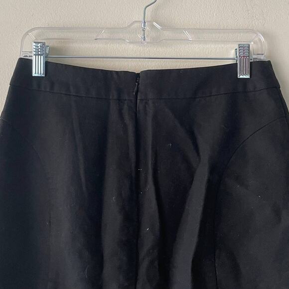 J. Crew Black "The Pencil" Textured Skirt w Princess Cut & Diagonal Pockets - 4 - Picture 4 of 7